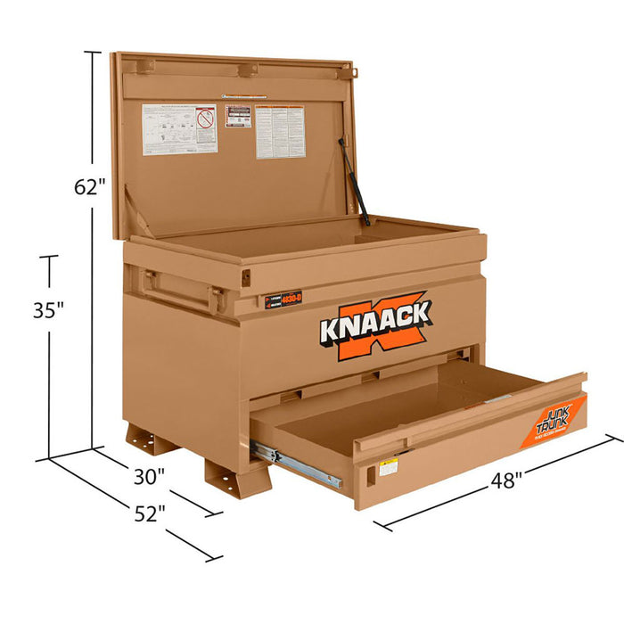 Knaack 4830-D 48" x 30" x 35" Jobsite Chest with Junk Trunk