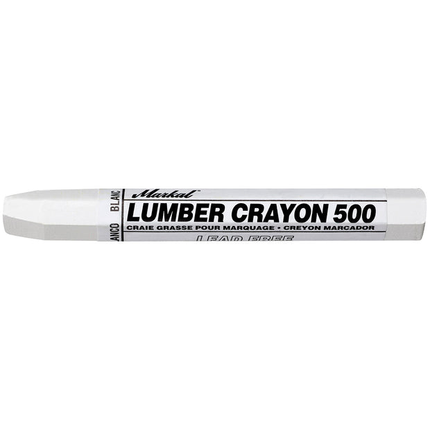 Markal 80320 Lumber Crayon 500 , 0.5", White, 144 Pack