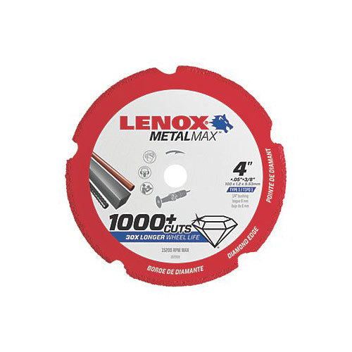 Lenox 1972919 MetalMax Diamond Cutoff Wheel 4" x 3/8" - My Tool Store