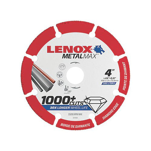 Lenox 1972920 MetalMax Diamond Cutoff Wheel 4" x 5/8" - My Tool Store