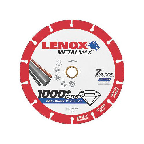 Lenox 1972924 MetalMax Diamond Cutoff Wheel 7" x 7/8" - My Tool Store