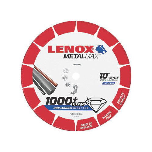 Lenox 1972926 MetalMax Diamond Cutoff Wheel 10" x 5/8" - My Tool Store