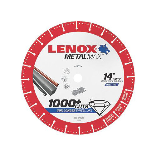 Lenox 1972932 MetalMax Diamond Cutoff Wheel 14" x 1"