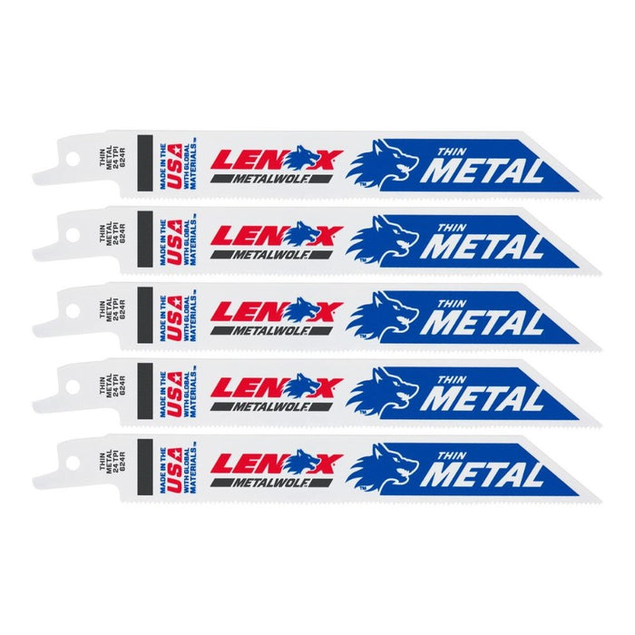 Lenox 20568624R METALWOLF 6 in. 24 TPI WAVE EDGE Reciprocating Saw Blade (5 PK)