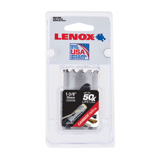 Lenox LXAH3138 1-3/8" CARBIDE TIP Hole Saw LX 1 3/8 35MM CTHS - My Tool Store
