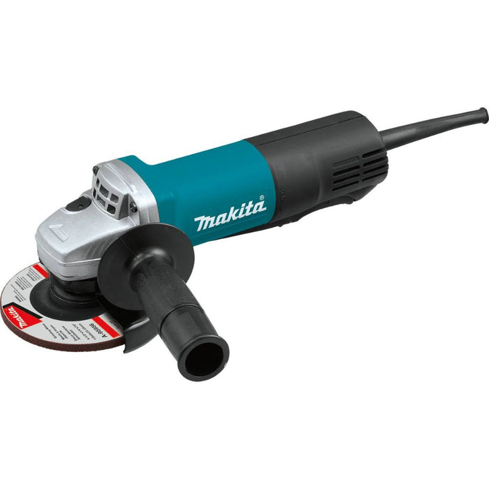 Makita 9557PBX1 4-1/2" Angle Grinder with Case, Diamond Blade and Grinding Wheels