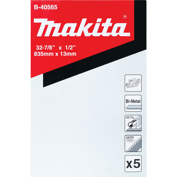 Makita B-40565 32-7/8" 24TPI Compact Portable Band Saw Blade, 5/pk, XBP01Z - My Tool Store