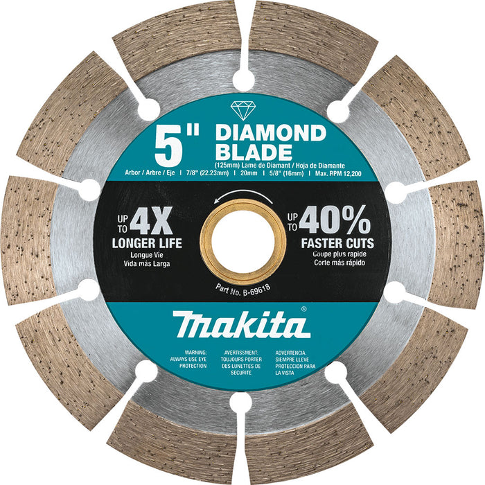 Makita B-69618 5" Diamond Blade, Segmented, General Purpose - My Tool Store