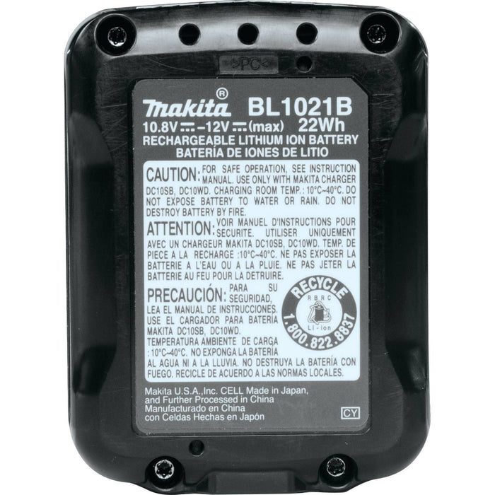 Makita BL1021B-2 12V Max CXT Li-Ion 2.0 Ah Battery, 2 Pack