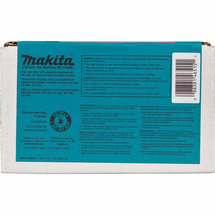 Makita BL1430B 14.4V LXT 3.0Ah Li-Ion Battery with LED - My Tool Store