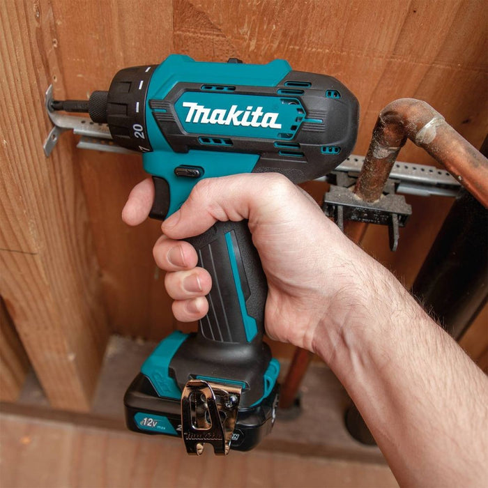 Makita FD10R1 12V Max CXT Lithium-Ion 1/4 In. Hex Driver-Drill Kit(2.0Ah)