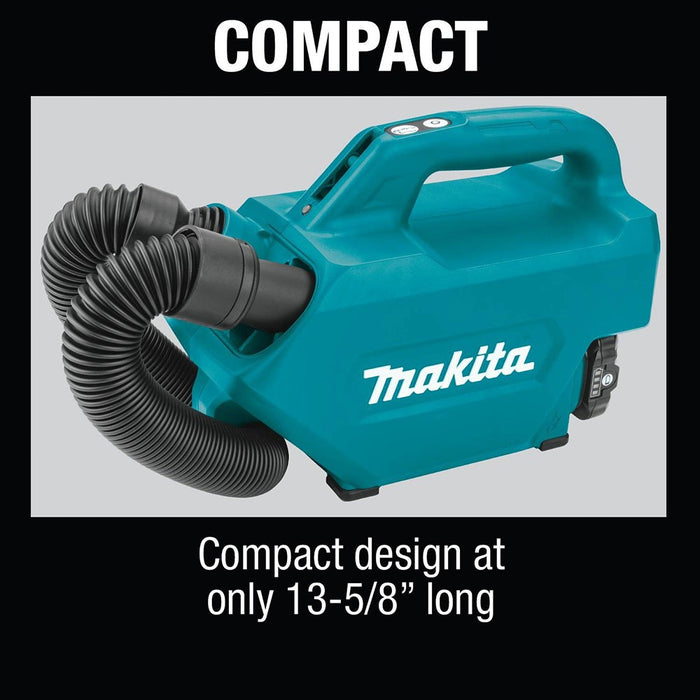 Makita LC09A1 12V max CXT Lithium-Ion Cordless Vacuum Kit (2.0Ah)
