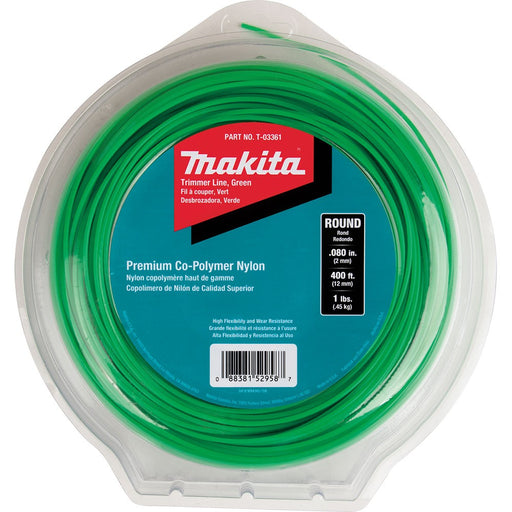 Makita T-03361 Round Trimmer Line, 0.080", Green, 400', 1 lbs. - My Tool Store