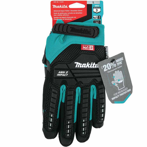Makita T-04282 Advanced ANSI 2 Impact-Rated Demolition Gloves (Large) - My Tool Store