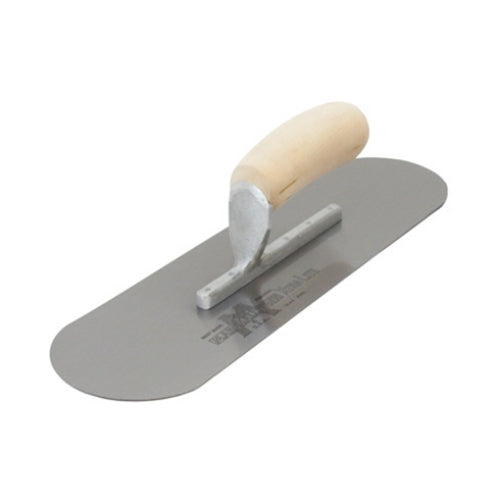 MarshallTown SP16 16" x 4-1/2" Pool Trowel with Curved Wood Handle