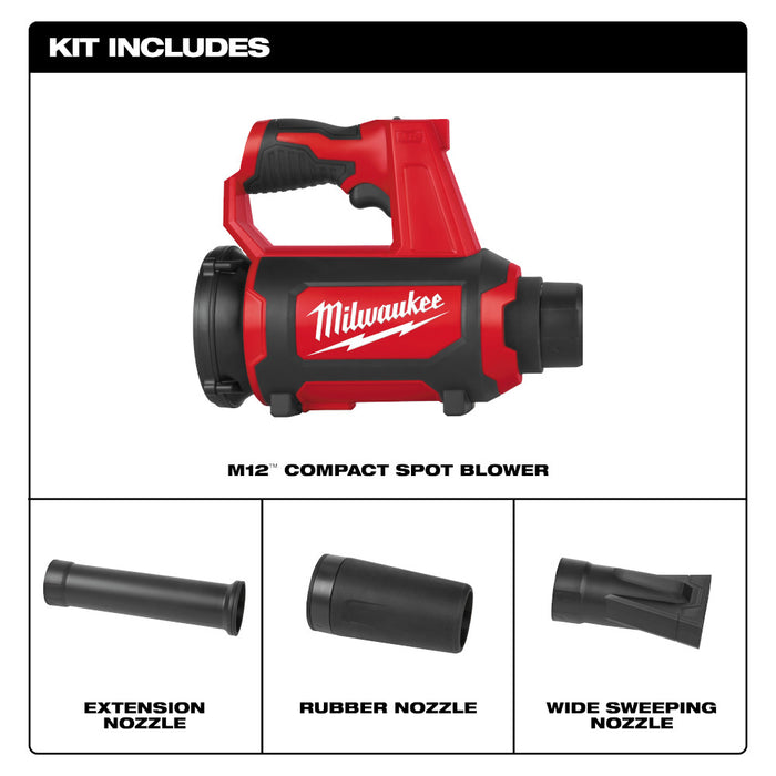 Milwaukee 0852-20 M12™ Compact Spot Blower, Bare - My Tool Store