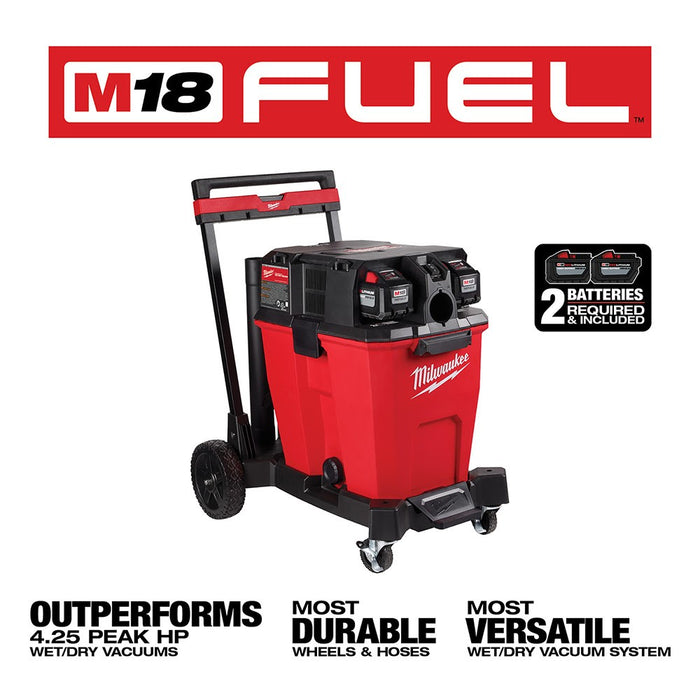 Milwaukee 0930-22HD M18 FUEL 12-Gallon Dual-Battery Wet/Dry Vacuum Kit - My Tool Store