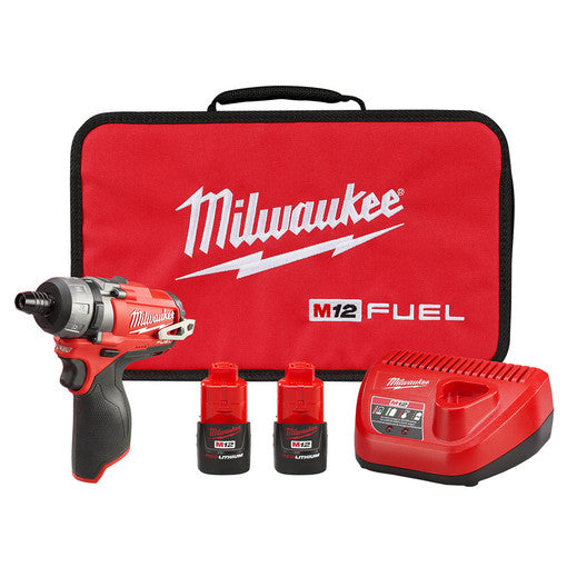 Milwaukee 2402-22 M12 FUEL 1/4" Hex 2-Speed Screwdriver Kit