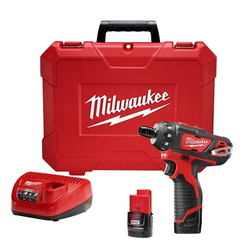 Milwaukee 2406-22 M12 1/4” Hex 2 Spd Screwdriver Kit