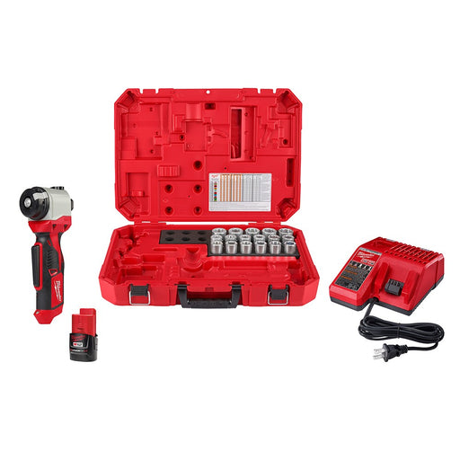 Milwaukee 2435CU-21S M12™ Cable Stripper Kit with 17 Cu THHN / XHHW Bushings - My Tool Store