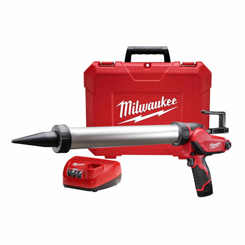 Milwaukee 2442-21 M12 20oz. Aluminum Barrel Sausage Style Caulk and Adhesive Gun Kit