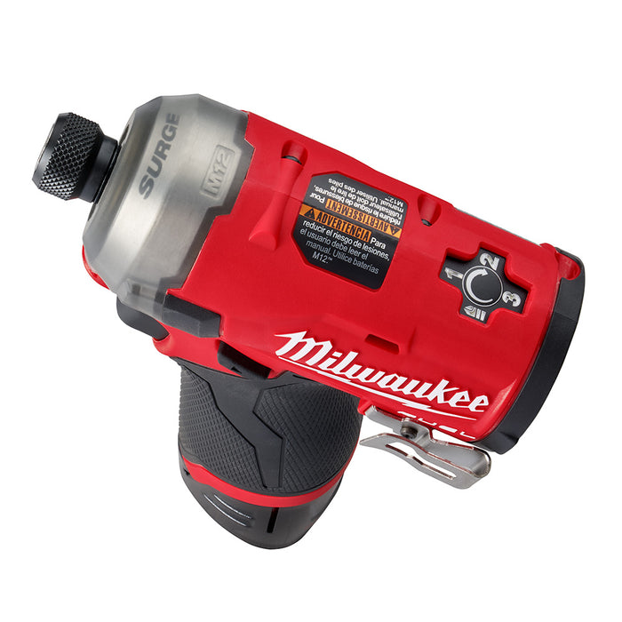 Milwaukee 2551-22 M12 FUEL SURGE 1/4" Hex Hydraulic Driver 2 Battery Kit - My Tool Store