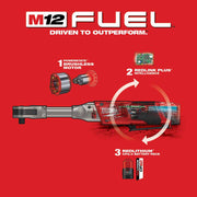 Milwaukee 2560-21 M12 FUEL 3/8" Extended Reach Ratchet 1 Battery Kit