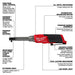 Milwaukee 2568-20 M12 FUEL 1/4" Extended Reach High Speed Ratchet - My Tool Store