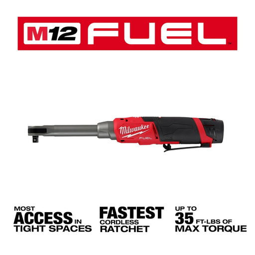 Milwaukee 2569-21 M12 FUEL 3/8" Extended Reach High Speed Ratchet Kit - My Tool Store