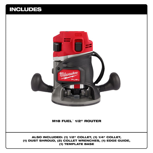 Milwaukee 2838-20 M18 FUEL  1/2" Router - My Tool Store