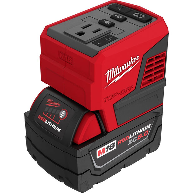 Milwaukee Tool 2846-50 M18™ TOP-OFF™ 175W Power Supply & M18™ REDLITHIUM™ XC5.0 Battery Pack