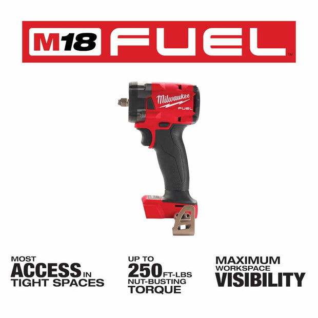 Milwaukee 2854-20 M18 FUEL 3/8" Compact Impact Wrench w/ Friction Ring Bare Tool