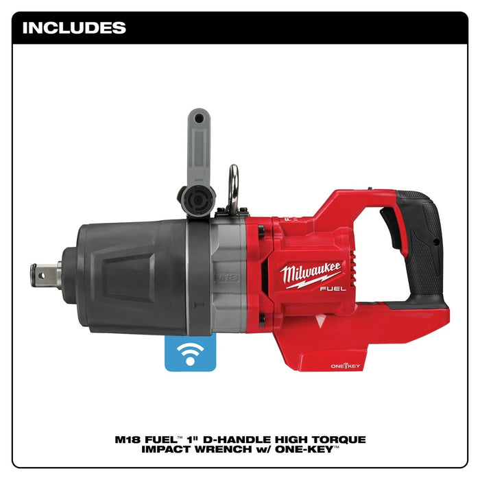 Milwaukee 2868-20 M18 FUEL 1" D-Handle High Torque Impact Wrench w/ ONE-KEY