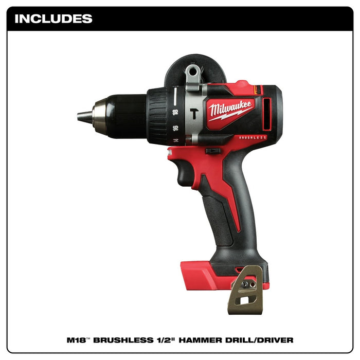 Milwaukee 2902-20 M18 Brushless 1/2" Hammer Drill Bare Tool