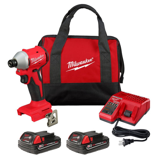 Milwaukee 3650-22CT M18 Compact Brushless 1/4" Hex Impact Driver Kit - My Tool Store