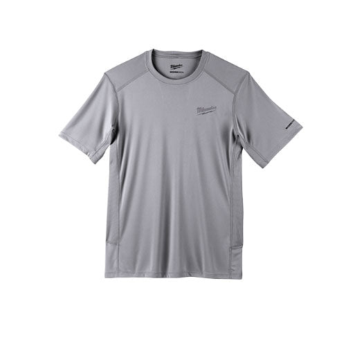 Milwaukee 414G-S WORKSKIN Lightweight Performance Short Sleeve Shirt, Gray, S - My Tool Store