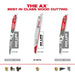 Milwaukee 48-00-5026 9" x 5 TPI Bi-Metal AX Super Sawzall Blade 5-Pack - My Tool Store