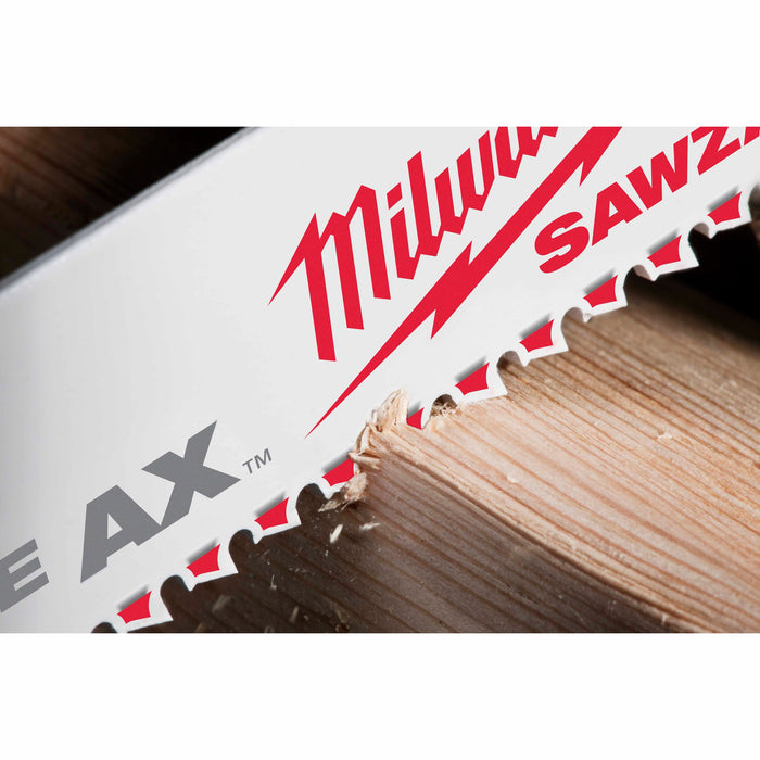 Milwaukee 48-00-5026 9" x 5 TPI Bi-Metal AX Super Sawzall Blade 5-Pack