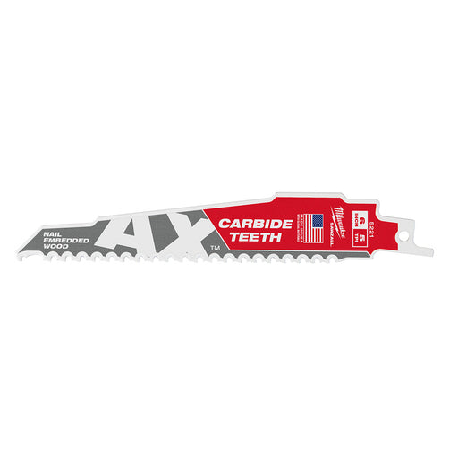Milwaukee 48-00-5221 AX Sawzall Blade With Carbide Teeth, 6" 5T - My Tool Store