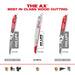 Milwaukee 48-00-5226 AX Sawzall Blade With Carbide Teeth, 9" 5T - My Tool Store