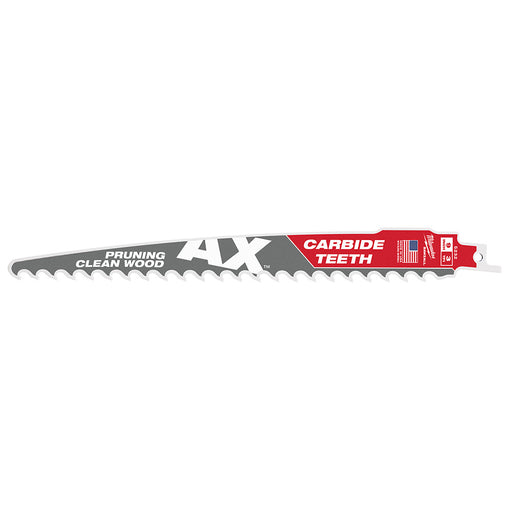 Milwaukee 48-00-5232 9" 3 TPI The AX™ with Carbide Teeth for Pruning & Clean Wood SAWZALL® Blade 1PK - My Tool Store