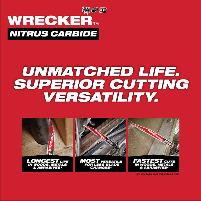 Milwaukee 48-00-5273 12" 6TPI The Wrecker with Nitrus Carbide 1PK
