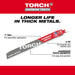 Milwaukee 48-00-5301 6" 7TPI Torch Metal Cutting Sawzall Blade with Carbide Teeth, 3 Pack - My Tool Store