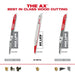 Milwaukee 48-00-5327 12" 5TPI AX with Carbide Teeth Sawzall Blade, 3 Pack - My Tool Store