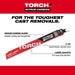 Milwaukee 48-00-5561 6" 7TPI The TORCH with NITRUS CARBIDE for CAST IRON 5PK - My Tool Store