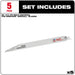 Milwaukee 48-00-5711 WRECKER Multi-Material SAWZALL Blade 12" 7/11TPI 5 Pack - My Tool Store