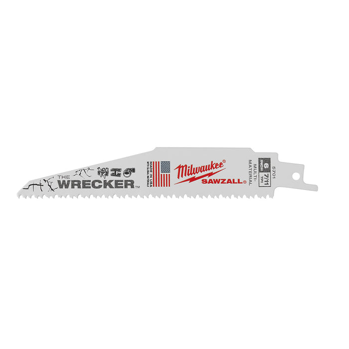 Milwaukee 48-00-8701 WRECKER Multi-Material SAWZALL Blade 6" 7/11TPI 25 Pack