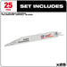 Milwaukee 48-00-8706 WRECKER Multi-Material SAWZALL Blade 9" 7/11TPI 25 Pack - My Tool Store
