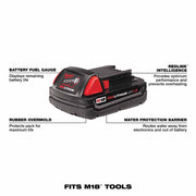 Milwaukee 48-11-1815 M18 18V 1.5 Ah Lithium-Ion Compact Battery