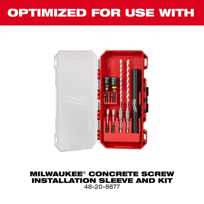 Milwaukee 48-20-8876 3/16" x 6" SHOCKWAVE Carbide Multi-Material Drill Bit for Concrete Screws